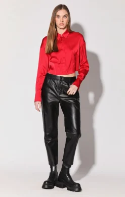 Walter Baker Smith Studded Pant, Black - Leather^Women Leather | Bottoms