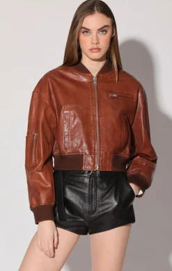 Walter Baker Sydney Jacket, Teak - Leather^Women Leather | Jackets
