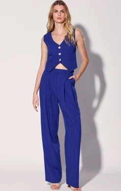 Walter Baker Tammy Pant, Royal Blue Pin Stripe^Women Bottoms