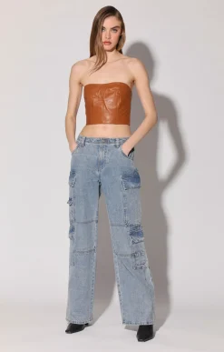 Walter Baker Tanvi Top, Camel - Leather^Women Leather | Tops