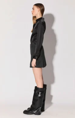 Walter Baker Thalia Skirt, Spade Stripe Suiting^Women Bottoms