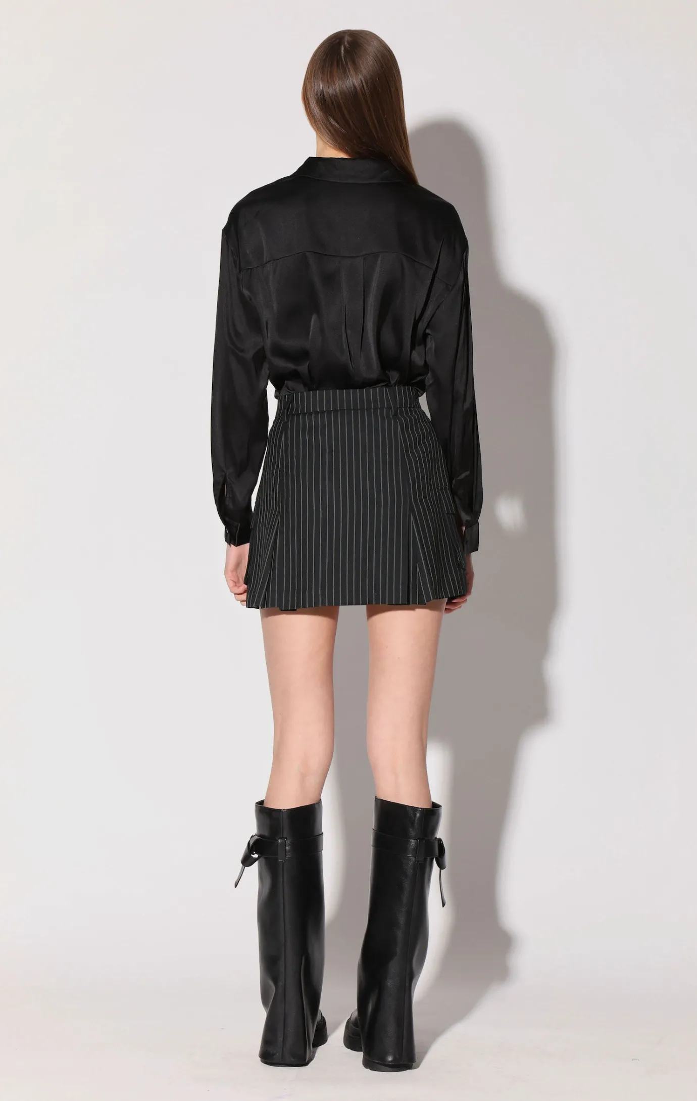 Walter Baker Thalia Skirt, Spade Stripe Suiting^Women Bottoms