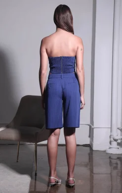 Walter Baker Tristan Short, Royal Blue Pin Stripe^Women Bottoms