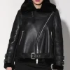 Walter Baker Whitney Jacket, Black Leather/ Black Fur - Leather^Women Leather | Jackets