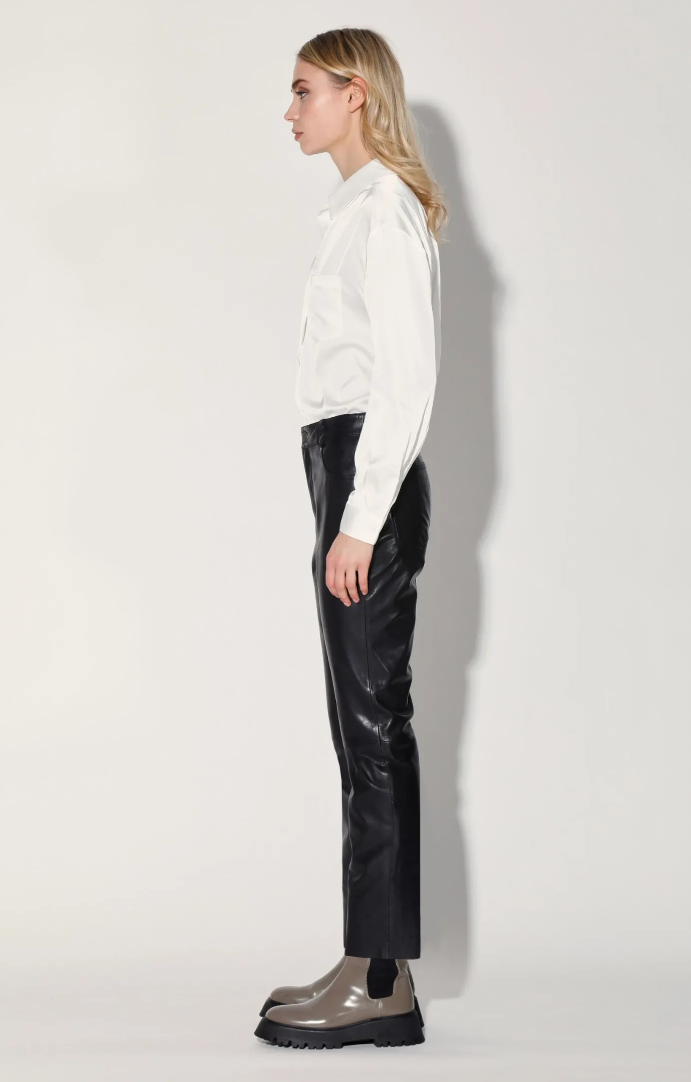 Walter Baker Yvette Pant, Black - Leather^Women Leather | Bottoms