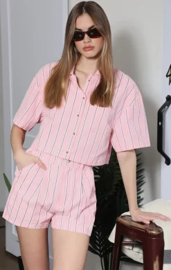 Walter Baker Zach Short, Uptown Stripe Pink^Women Bottoms